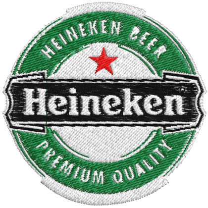 Matriz de Bordado Marca de Cerveja Heineke 