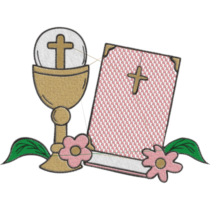 Matriz de Bordado Cálice e Bíblia  