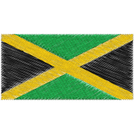 Matriz de Bordado Bandeira da Jamaica