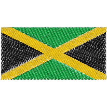 Matriz de Bordado Bandeira da Jamaica