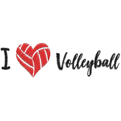 Matriz de Bordado I Love Volleyball 2