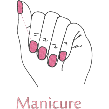 Matriz de Bordado Logotipo Manicure 4