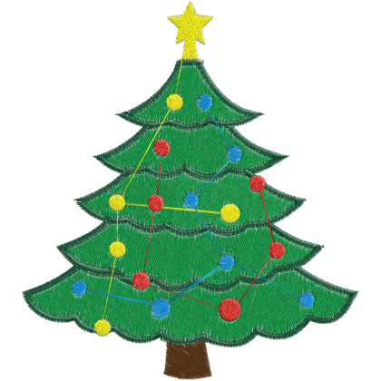 Matriz de Bordado Árvore de Natal 01