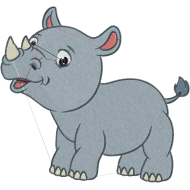 Matriz de Bordado rinoceronte 