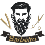 Matriz de Bordado Logotipo Barbeiro 