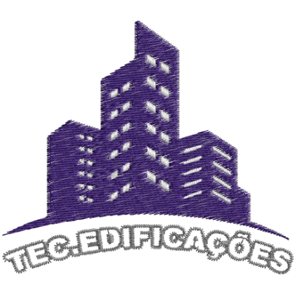 Matriz de Bordado Simbolo de Técnico de Edificações 