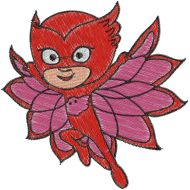 Matriz de Bordado Corujita PJ Masks