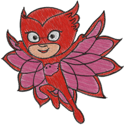 Matriz de Bordado Corujita PJ Masks