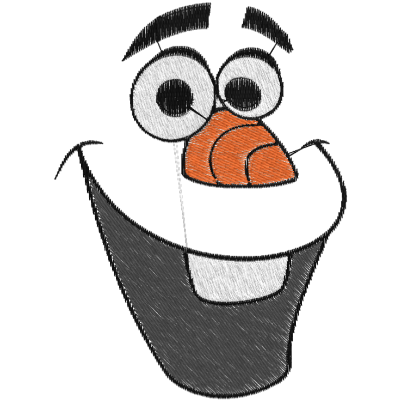 matriz de bordado sorriso olaf