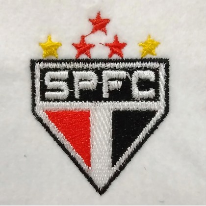 Matriz de Bordado Escudo São Paulo Futebol Clube com Estrelas